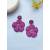 Purple Flower Beaded E...