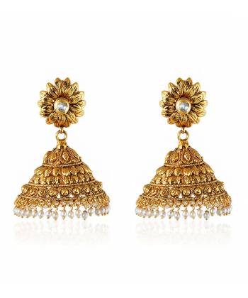 Golden Grace Traditional Jhumki