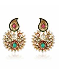 Buy Online Crunchy Fashion Earring Jewelry Debonair Golden Edged Earcuff Jewellery CFE0491