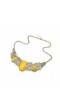 Yellow Oval Block Necklace