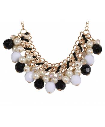 Black Bohemia crystal pearl Necklace