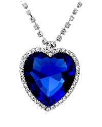 Buy Online Crunchy Fashion Earring Jewelry Valentine Special Crystal Heart Pendant Necklace Jewellery CFN0305