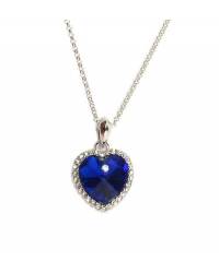 Buy Online Crunchy Fashion Earring Jewelry Sparkling Colors Flowerets Swiss Zircon Pendant Necklace Jewellery SEN0007