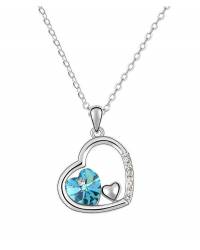 Buy Online Crunchy Fashion Earring Jewelry Dangling Hearts Pendant Necklace for Girls Jewellery CFN0765