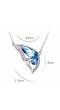 Austrain Crystal Blue Butterfly Necklace