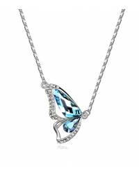 Buy Online Crunchy Fashion Earring Jewelry Austrain Crystal Leaf Pendant Set Jewellery CFS0049