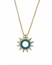 Buy Online Crunchy Fashion Earring Jewelry Valentine Special Blue Heart Pendant Set Jewellery CFS0035