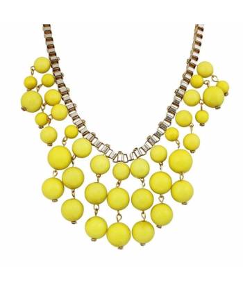 Yellow Bauble Statement Necklace