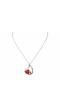 Valentine Hearts Red Pendant Necklace