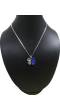 Silver and Sapphire Blue Crystal Clover Necklace