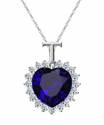 Titanic Inspired Blue Crystal Necklace