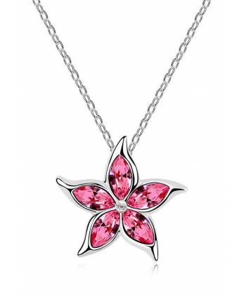 Pink Shinning Star Pendant Necklace