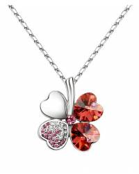 Buy Online Royal Bling Earring Jewelry Floral Petite Red Silver Earrings Jhumki RAE0336