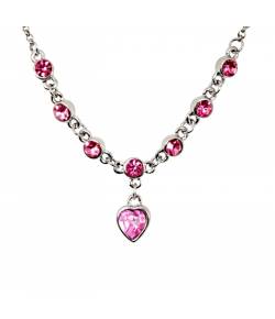 Pink Crystals Party Necklace