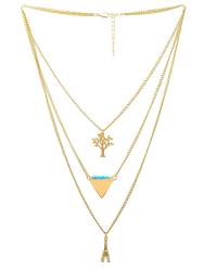 Buy Online Crunchy Fashion Earring Jewelry Even Steven Glorious Layered Necklace Jewellery CFN0560