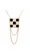 Monochrome Checkard Necklace 