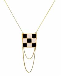 Monochrome Checkard Necklace 