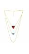 Passion Love Maroon Aqua Layered Necklace 