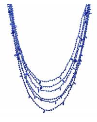 Buy Online Crunchy Fashion Earring Jewelry Crunchy Fashion Siver-Tone Titanic Heart Shape Blue Stone Chain Pendant Valentine Gift For Women  Jewellery CFN0950