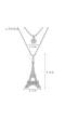 Eiffel Tower Layered Pendant Necklace