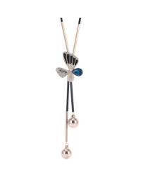 Buy Online Royal Bling Earring Jewelry Occult Pearl Drop Pink-blue Pendant Set Jewellery RAS0018