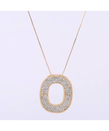 Gold-Plated Round Design Pendant Necklace CFN0645