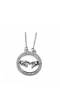 Silver Plated Long Hand Shake Necklace CFN0672