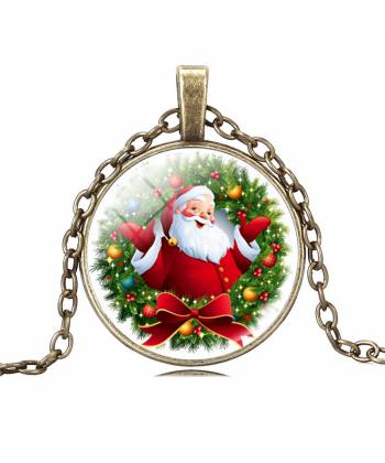 Contemprory Santa Clause Long Necklace CFN0720