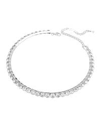 Buy Online Crunchy Fashion Earring Jewelry Crystal Diamante Rhinestone Triple Line Choker for Women Jewellery CFN0762