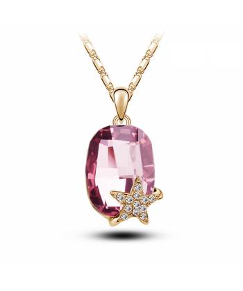 Twinkling Star Pink Pendant Necklace