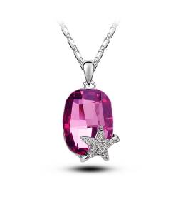 Twinkling Star Pink Crystal Pendant