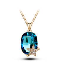Buy Online Crunchy Fashion Earring Jewelry Twinkling Blue Star Crystal Pendant Jewellery CFN0780