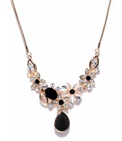 Trendy Stylish Western Black  Crystal Choker Necklace