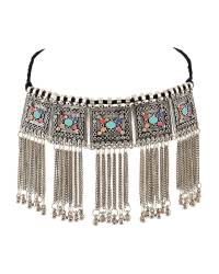 Buy Online Crunchy Fashion Earring Jewelry Oxidised Silver Necklace & Earrings Set Jewellery CFS0293