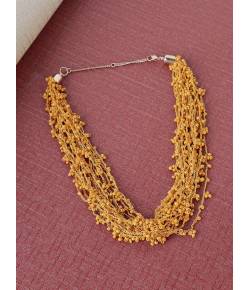 Multilayer Yellow Pearl Long Necklace