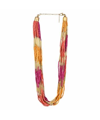 Boho Multi-colored Beads Handcrafted Multi-layer Necklace