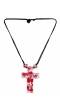 White Red Christian Cross Necklace CFN0861
