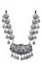 Oxidized German silver Long Necklace CFN0872