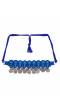 Oxidized Silver Beads Blue Choker Necklace Set CFN0876
