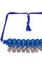 Oxidized Silver Beads Blue Choker Necklace Set CFN0876