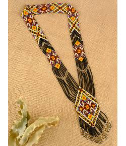 Tribal High Fashion Jewelry Multicolor Boho Beaded Necklace Set CFN0885