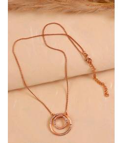 Elegant Gold-plated Circle Pendant Necklace Set CFN0890