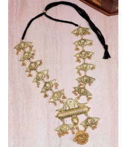 Oxidised Gold-plated  Long Temple Necklace Set CFN0901