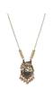 Oxidized Silver Antique Gold Royal elephant Long Necklace 
