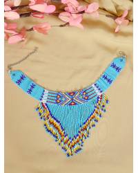 Buy Online Crunchy Fashion Earring Jewelry White Multilayer Beads Necklace Handmade Beaded Jewellery CFN0346