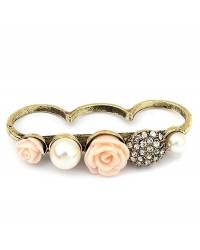 Buy Online Royal Bling Earring Jewelry Kundan Faux White Pearl Necklace Set With Earring & Tika Jewellery RAS0134
