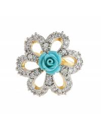 Buy Online Royal Bling Earring Jewelry Star Round Pinkstone AD Ring Jewellery CFR0251