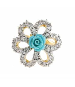Blue Rose AD Stone Ring