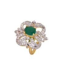 Buy Online Royal Bling Earring Jewelry Maharani Ring in Black Jewellery CFR0197