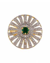 Buy Online Crunchy Fashion Earring Jewelry Royal Affair black Stone Ring Jewellery CFR0204